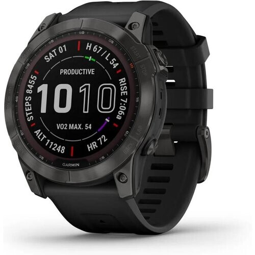 Horloges Garmin Cardio GPS Fenix 7X Sapphire Solar Edition - Zwart Tweedehands