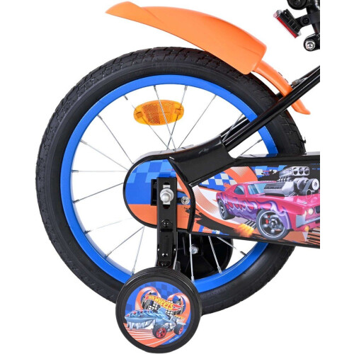 Hot Wheels Kinderfiets - 16 inch - Jongens - Zwart Oranje Blauw