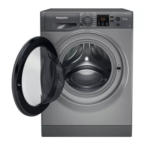 Hotpoint Nswr 963c Gk - Wasmachine - 9 Kg - 1600 Tpm - Koolborstelloos - Energieklasse D - Grafiet | Tweedehands (Refurbished)