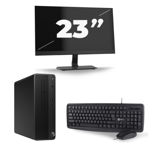 HP 290 G1 SFF - Intel Core i7-8e Generatie - 16GB RAM - 256GB SSD - Windows 11 + 1x 23 inch Monitor Tweedehands