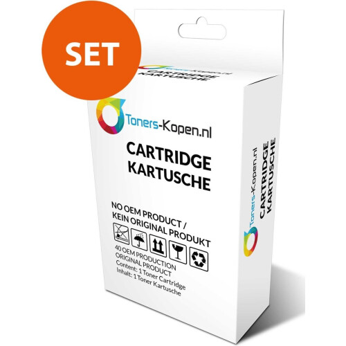 HP 981X - Huismerk Inktcartridge Set 4x - Zwart 194ml 11000pag, Cyaan/Magenta/Geel 116ml 10000pag - L0R09A L0R10A L0R11A L0R12A - HP inktcartridge - L0R09A compatible alternatief - Pagewide 556xh 586z Flow MFP 587 588 Tweedehands