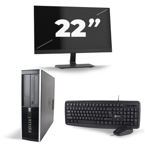 HP Compaq 8200 Elite SFF - Intel Core i5-2e Generatie - 8GB RAM - 256GB SSD - Windows 10 + 1x 22 inch Monitor Tweedehands
