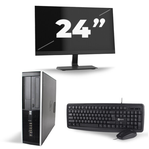 HP Compaq 8200 Elite SFF - Intel Core i5-2e Generatie - 8GB RAM - 256GB SSD - Windows 10 + 1x 24 inch Monitor Tweedehands