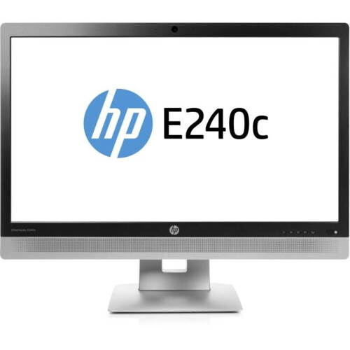 HP EliteDisplay E240c - 24 inch - 1920x1080 - DP - HDMI - VGA - Grijs Tweedehands