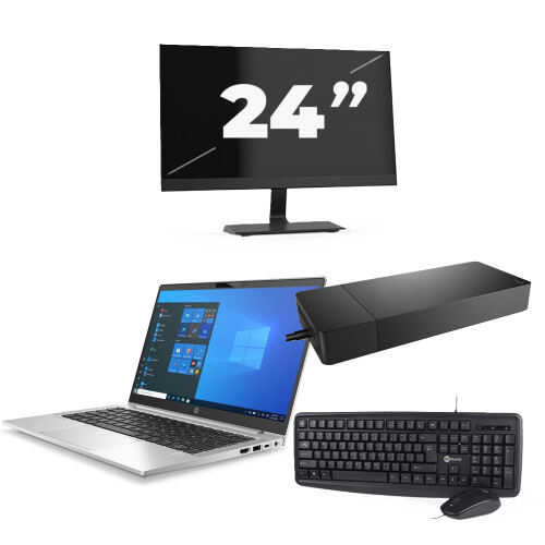 HP ProBook 430 G8 - Intel Core i3-11e Generatie - 13 inch - 8GB RAM - 256GB SSD - Windows 11 Home + 1x 24 inch Monitor Tweedehands