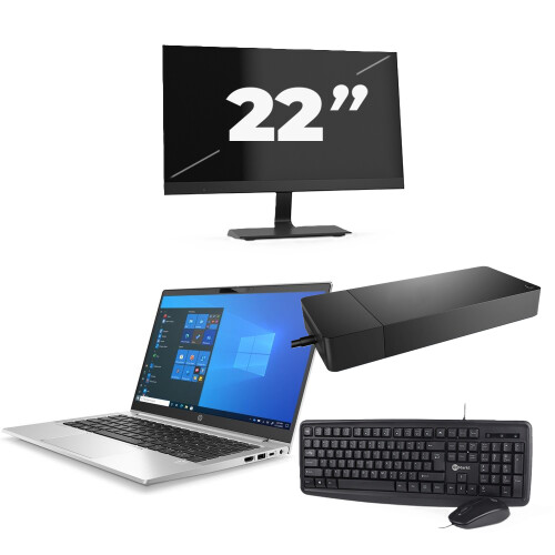 HP ProBook 430 G8 - Intel Core i5-11e Generatie - 13 inch - 8GB RAM - 256GB SSD - Windows 11 Home + 1x 22 inch Monitor Tweedehands