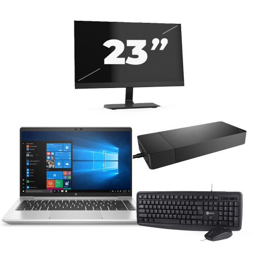 HP ProBook 440 G8 - Intel Core i3-11e Generatie - 14 inch - 8GB RAM - 256GB SSD - Windows 11 Home + 1x 23 inch Monitor Tweedehands