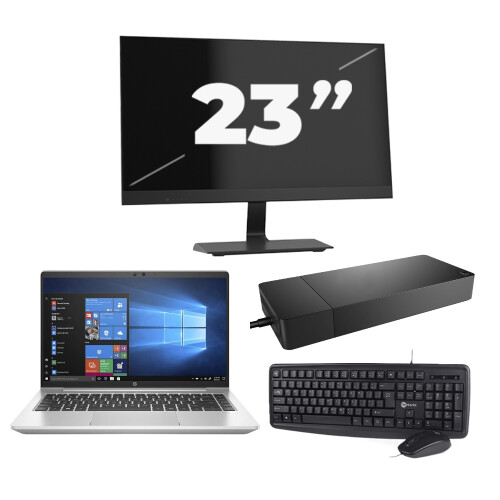 HP ProBook 440 G8 - Intel Core i3-11e Generatie - 14 inch - 8GB RAM - 256GB SSD - Windows 11 Home + 1x 23 inch Monitor Tweedehands