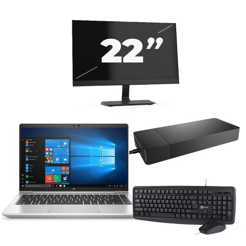 HP ProBook 440 G8 - Intel Core i3-11e Generatie - 14 inch - 8GB RAM - 256GB SSD - Windows 11 Home + 1x 22 inch Monitor Tweedehands