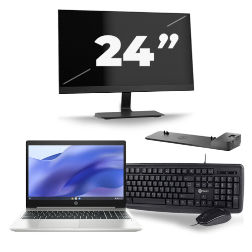 HP ProBook 450 G7 - Intel Core i5-10e Generatie - 15 inch - 8GB RAM - 256GB SSD - Windows 11 + 1x 24 inch Monitor Tweedehands