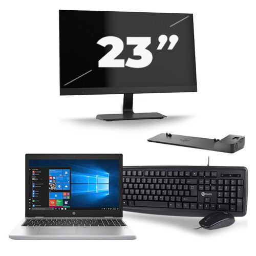 HP ProBook 650 G5 - Intel Core i5-8e Generatie - 15 inch - 16GB RAM - 256GB SSD - Windows 11 + 1x 23 inch Monitor Tweedehands