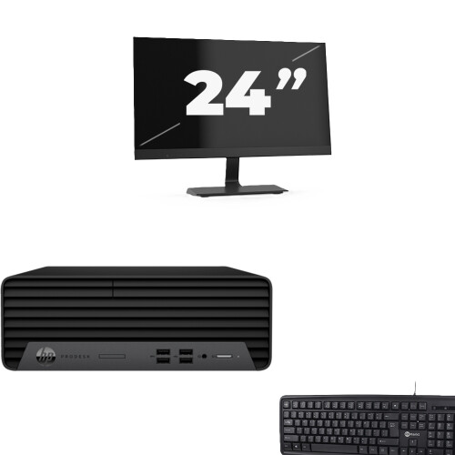 HP ProDesk 400 G7 SFF - Intel Core i7-10e Generatie - 8GB RAM - 256GB SSD - Windows 11 + 1x 24 inch Monitor Tweedehands