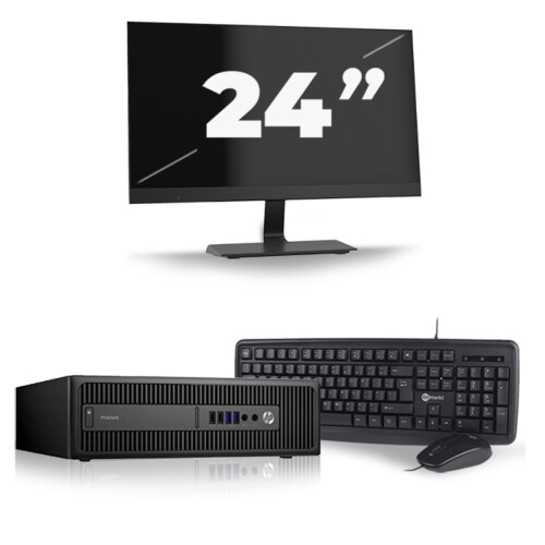 HP ProDesk 600 G2 SFF - Intel Core i5-6e Generatie - 8GB RAM - 256GB SSD - Windows 11 + 1x 24 inch Monitor Tweedehands
