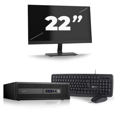 HP ProDesk 600 G2 SFF - Intel Core i5-6e Generatie - 8GB RAM - 256GB SSD - Windows 11 + 1x 22 inch Monitor Tweedehands