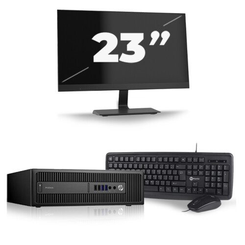 HP ProDesk 600 G2 SFF - Intel Core i5-6e Generatie - 8GB RAM - 256GB SSD - Windows 11 + 1x 23 inch Monitor Tweedehands