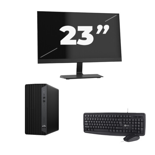 HP ProDesk 600 G6 Tower - Intel Core i5-10e Generatie - 8GB RAM - 256GB SSD - Windows 11 + 1x 23 inch Monitor Tweedehands