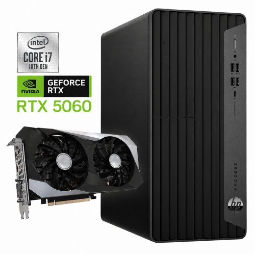 HP ProDesk 600 G6 Tower - Intel Core i7-10e Generatie - 16GB RAM - 1TB SSD - Nvidia RTX 5060 - Win11 - Game PC Tweedehands