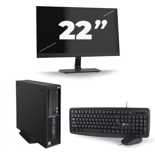 HP Z230 Workstation SFF - Intel Core i7-4e Generatie - 16GB RAM - 256GB SSD - Windows 10 + 1x 22 inch Monitor Tweedehands
