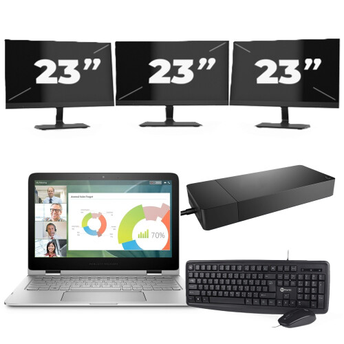 HP ZBook 15 G1 - Intel Core i7-4e Generatie - 15 inch - 16GB RAM - 256GB SSD - Windows 11 + 3x 23 inch Monitor Tweedehands