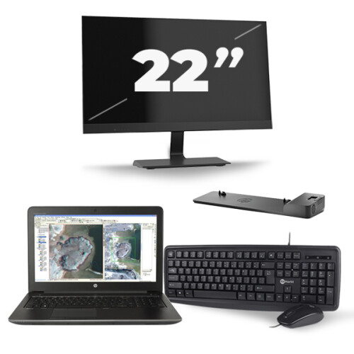 HP ZBook 15 G3 - Intel Core i7-6e Generatie - 15 inch - 16GB RAM - 256GB SSD - Windows 11 + 1x 22 inch Monitor Tweedehands
