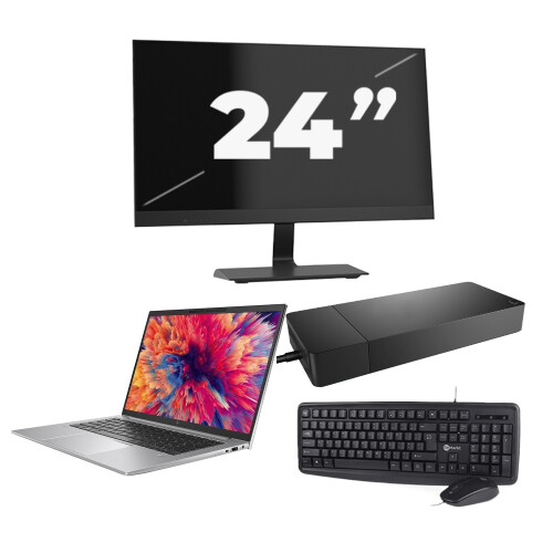 HP ZBook Firefly 14 G9 - Intel Core i7-12e Generatie - 14 inch - 8GB RAM - 256GB SSD - Windows 11 + 1x 24 inch Monitor Tweedehands