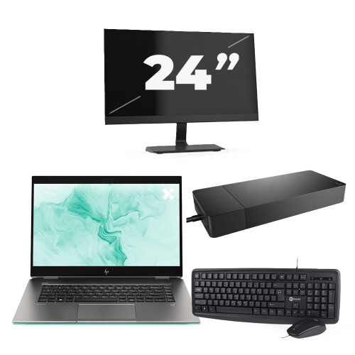 HP ZBook Studio G5 - Intel Core i7-8e Generatie - 15 inch - 16GB RAM - 256GB SSD - Windows 11 + 1x 24 inch Monitor Tweedehands