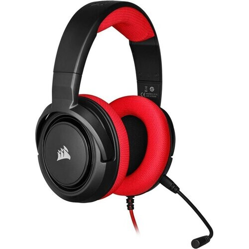 HS35 geluidsdemper gaming Hoofdtelefoon - bedraad microfoon Zwart/Rood