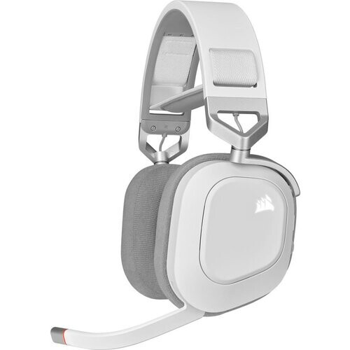 HS80 RGB geluidsdemper gaming Hoofdtelefoon - bedraad + draadloos microfoon Wit Tweedehands