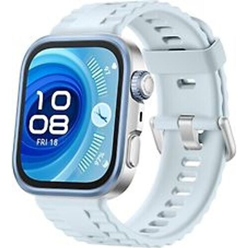 Huawei Watch Fit 4 Pro 40 mm zilver met fluoro-elastomeer bandje blauw Tweedehands