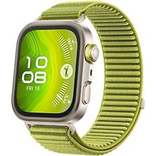 Huawei Watch Fit 4 Pro 40 mm zilver met nylon bandje groen Tweedehands