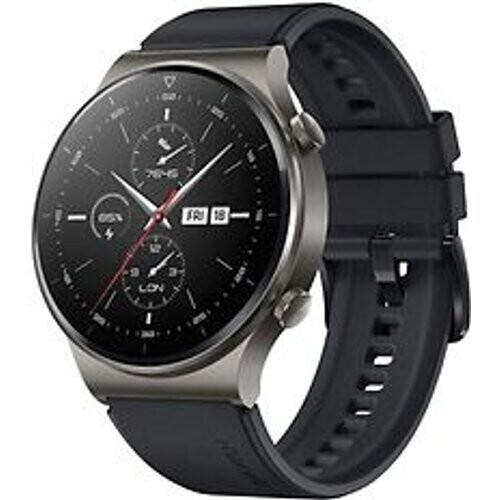Huawei Watch GT 2 Pro 47 mm grijs met nachtzwart siliconenarmband Tweedehands