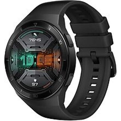 Huawei Watch GT 2e 46 mm zwart met siliconenarmband zwart Tweedehands