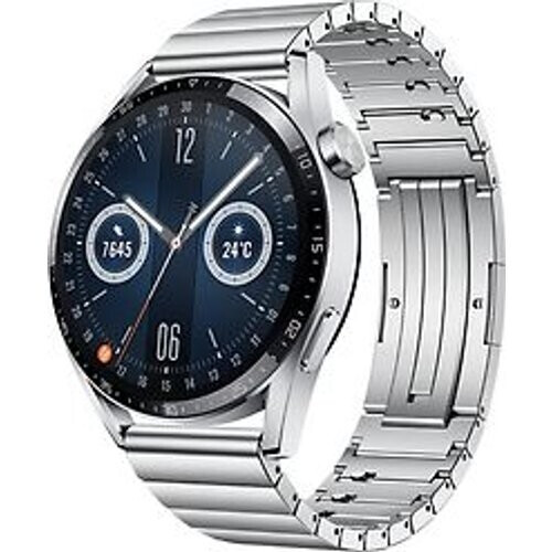 Huawei Watch GT 3 46 mm zilver met metalen bandje zilver Tweedehands