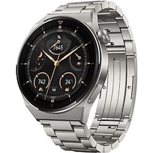 Huawei Watch GT 3 Pro 46 mm titanium met roestvrijstalen armband titanium Tweedehands