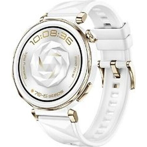 Huawei Watch GT 5 Pro 42 mm keramische kast witte met fluorelastomeer bandje witte Tweedehands