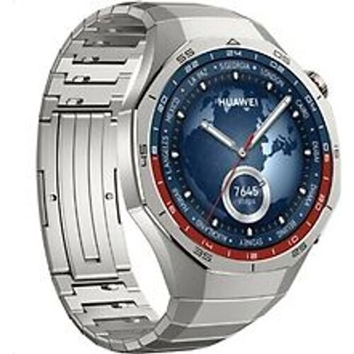 Huawei Watch GT 5 Pro 46 mm roestvrij stalen kast zilver met titanium bandje zilver Tweedehands