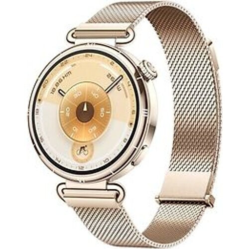 Huawei Watch GT 6 41 mm roestvrijstalen kast goud met milanese bandje goud Tweedehands