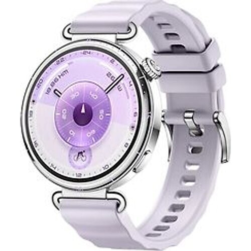 Huawei Watch GT 6 41 mm roestvrijstalen kast zilver met fluorelastomeer bandje violet Tweedehands