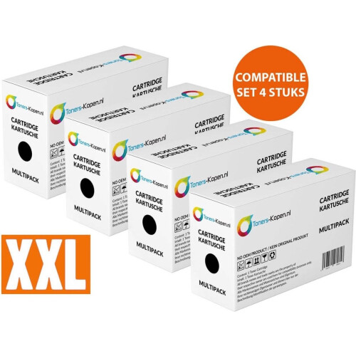 Huismerk 4X Toner Brother TN-2120 TN-2110 - Set 4 Cartridges Zwart 20800pag - Brother toner TN-2110 compatible TN-2110 alternatief - DCP7030 DCP7032 DCP7045N HL2140 HL2150N HL2170N HL2170W MFC7320 MFC7340 MFC7440N MFC7840W - TN2120 Tweedehands