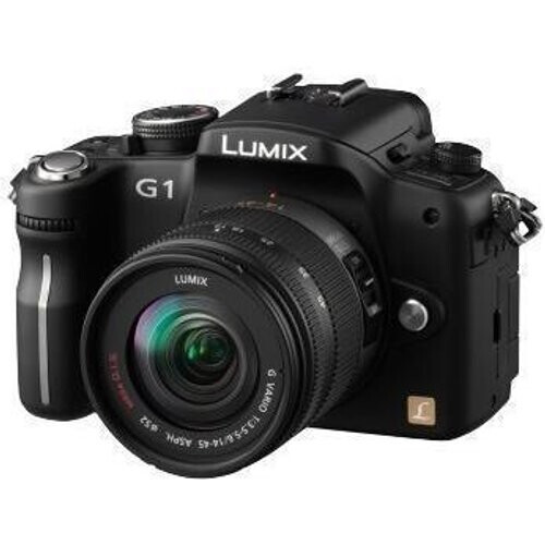 Hybride camera Lumix DMC-G1 - Zwart + Panasonic Lumix G Vario 14-45 mm f/3.5-5.6 f/3.5-5.6 Tweedehands