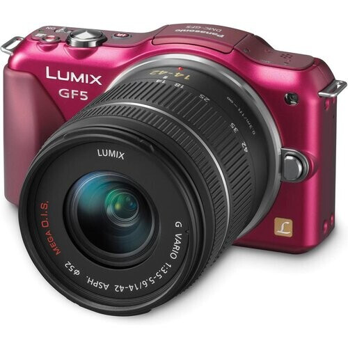 Hybride camera Lumix DMC-GF5 - Roze + Lumix Lumix G 14 - 42 mm f- 3.5 - 5.6 f/3.5-5.6 Tweedehands