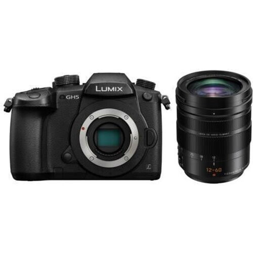 Hybride camera - Panasonic Lumix DC-GH5 Zwart + Lens Pansonic Lumix G Vario 12-60mm f/3.5-5.6 Asph Tweedehands