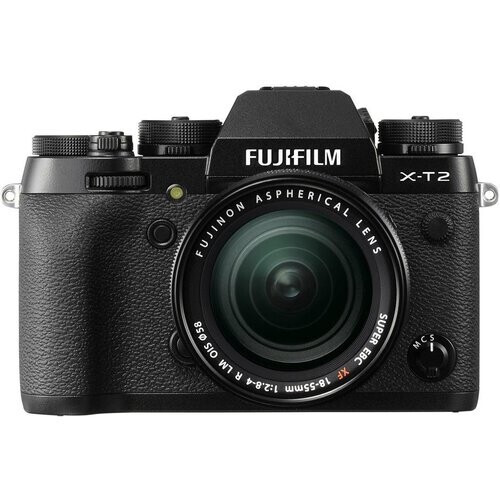 Hybride camera X-T2 - Zwart + Fujifilm Fujinon Aspherical Lens XF 18-55mm f/2.8-4 R LM OIS f/2.8-4 Tweedehands