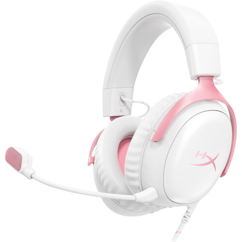HyperX Cloud III - Gamingheadset - DTS Spatial Audio - Wit/Roze