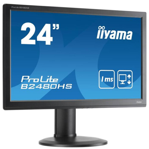 iiyama ProLite B2480HS - 24 inch - 1920x1080 - DVI - HDMI - VGA - Zwart Tweedehands