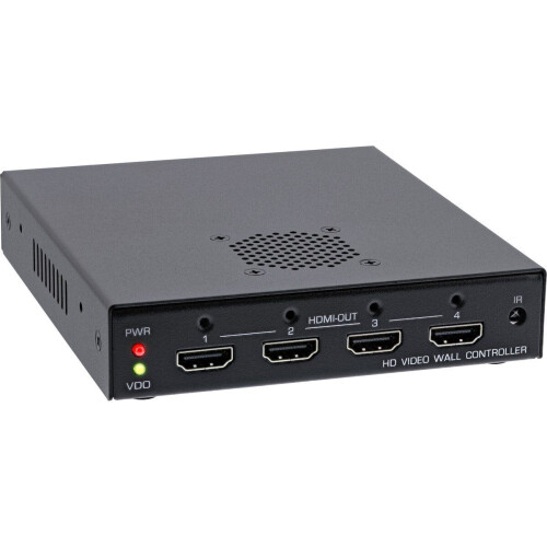 InLine® HDMI-videowall switch - 1 tot 4 monitoren - Full-HD 1920x1200 - IR-afstandsbediening Tweedehands