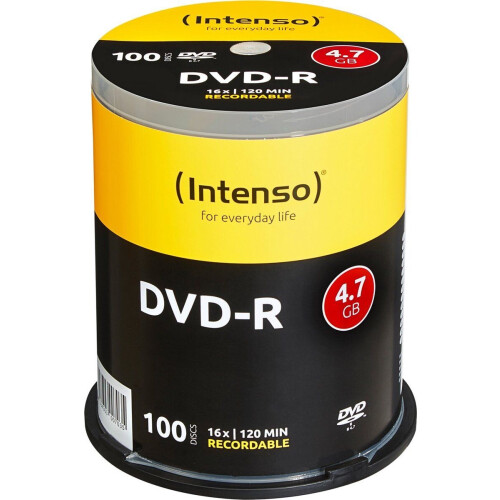 Intenso 4101156 - DVD-R - 4,7 GB 16x - 100 stuks (100 stuks)