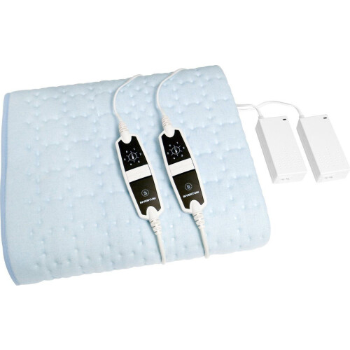 Inventum HNL4212Z - Elektrische onderdeken - Zwakstroom - Extra warme voetenzone - 2 persoons - 160x140 cm - Fleece - Lichtblauw