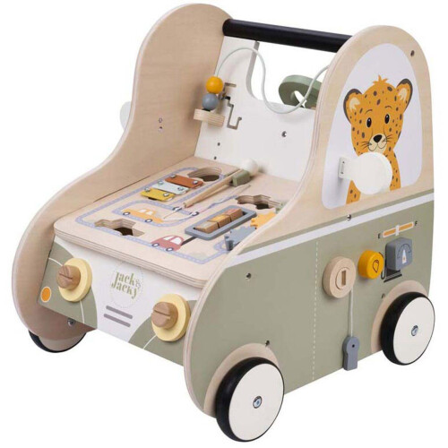 Jack&Jacky - Houten Loopwagen - Educatieve Activiteiten - Multi