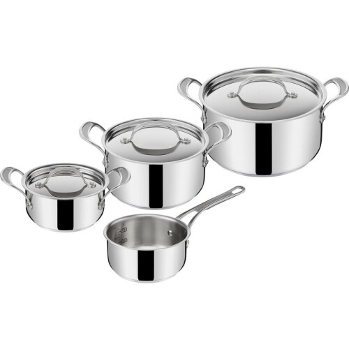 Jamie Oliver by Tefal Cook's Classic - Pannenset - 4-delig - RVS - Inductie - Met Deksels